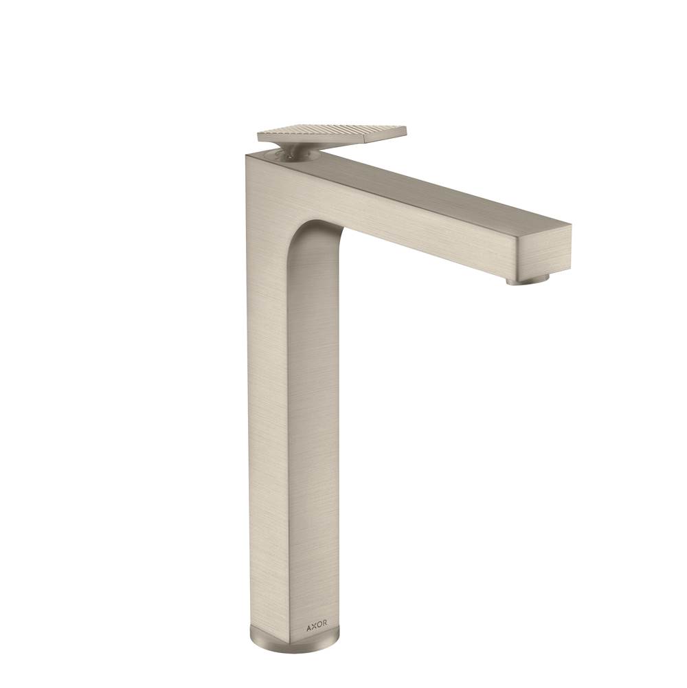 Axor Citterio Single-Hole Faucet 280 with Pop-Up Drain- Rhombic Cut, 1.2 GPM in Brushed Nickel