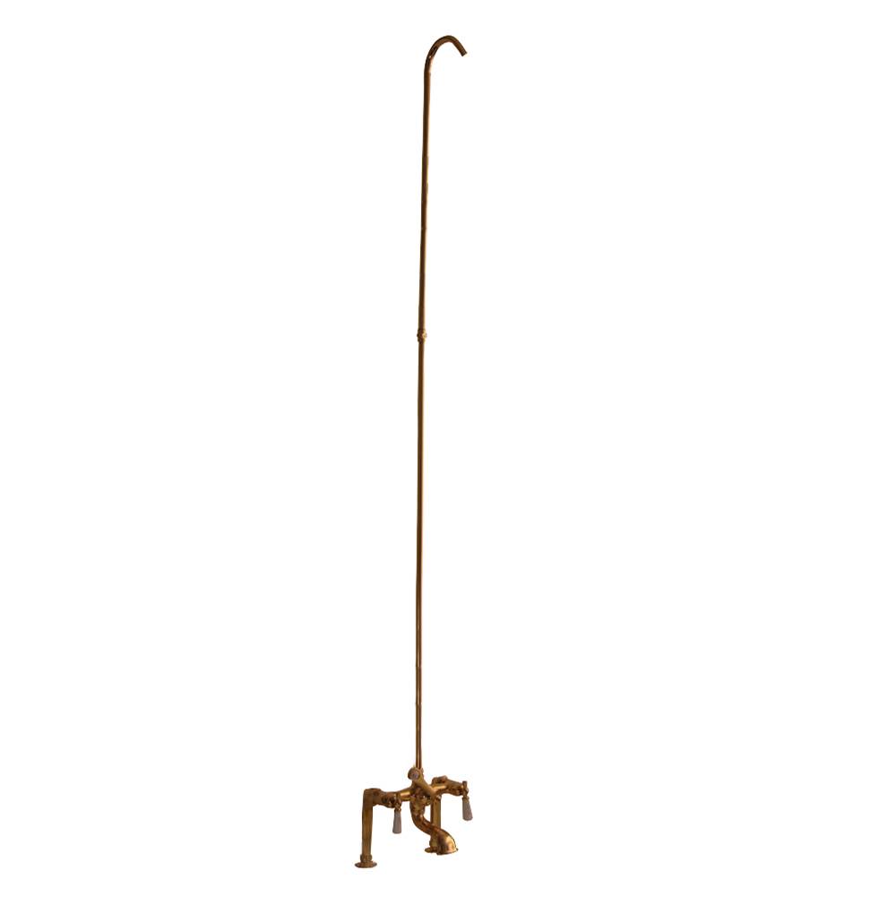 Barclay Elephant Spout, 6'' Mounts, Riser, Lvr Hdle, Polish Brass