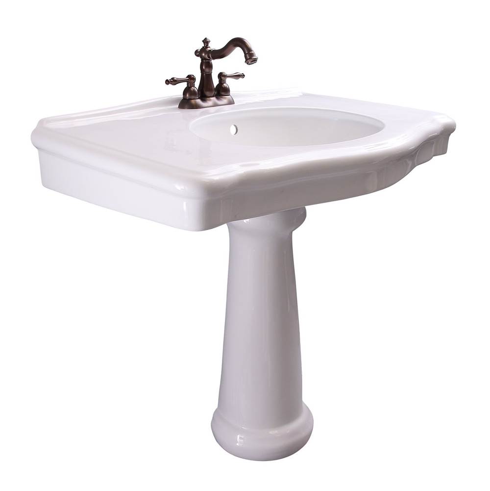 Barclay Anders Basin Only w/ 4'' CCHole,W/ Overflow,White