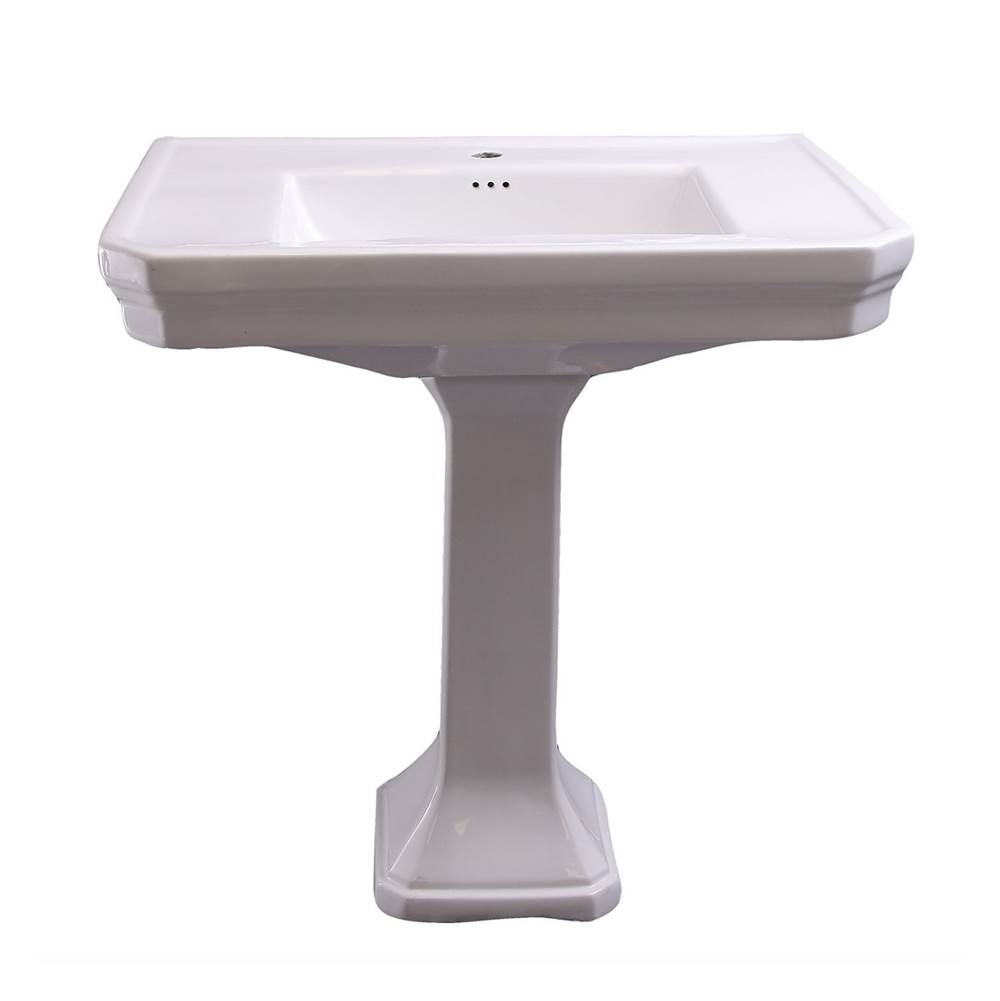 Barclay Corbin Basin Only with1-FaucetHole,W/ Overflow, White