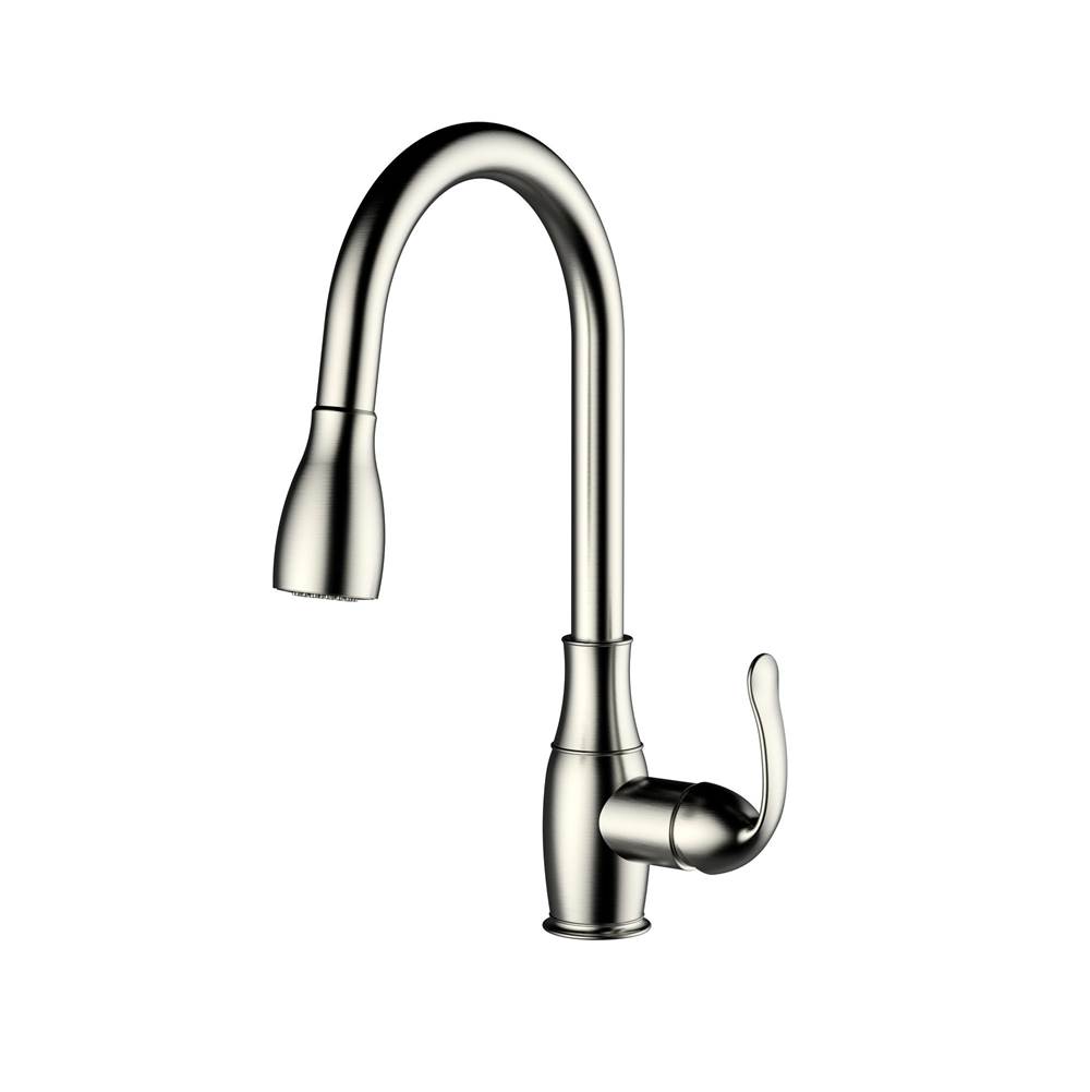 Barclay Cullen Kitchen Faucet,Pull-OutSpray, Metal Lever Handles, BN