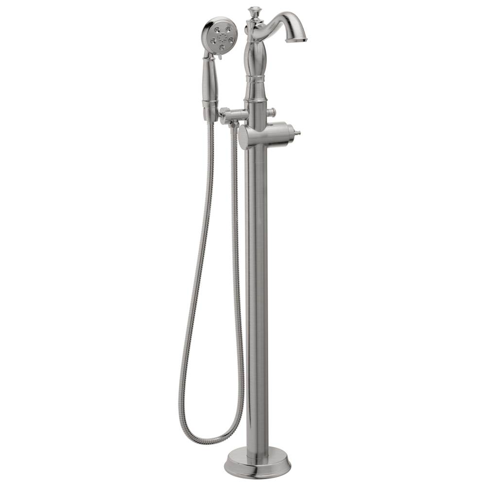 Delta Faucet Cassidy™ Single Handle Floor Mount Tub Filler Trim with Hand Shower - Less Handle
