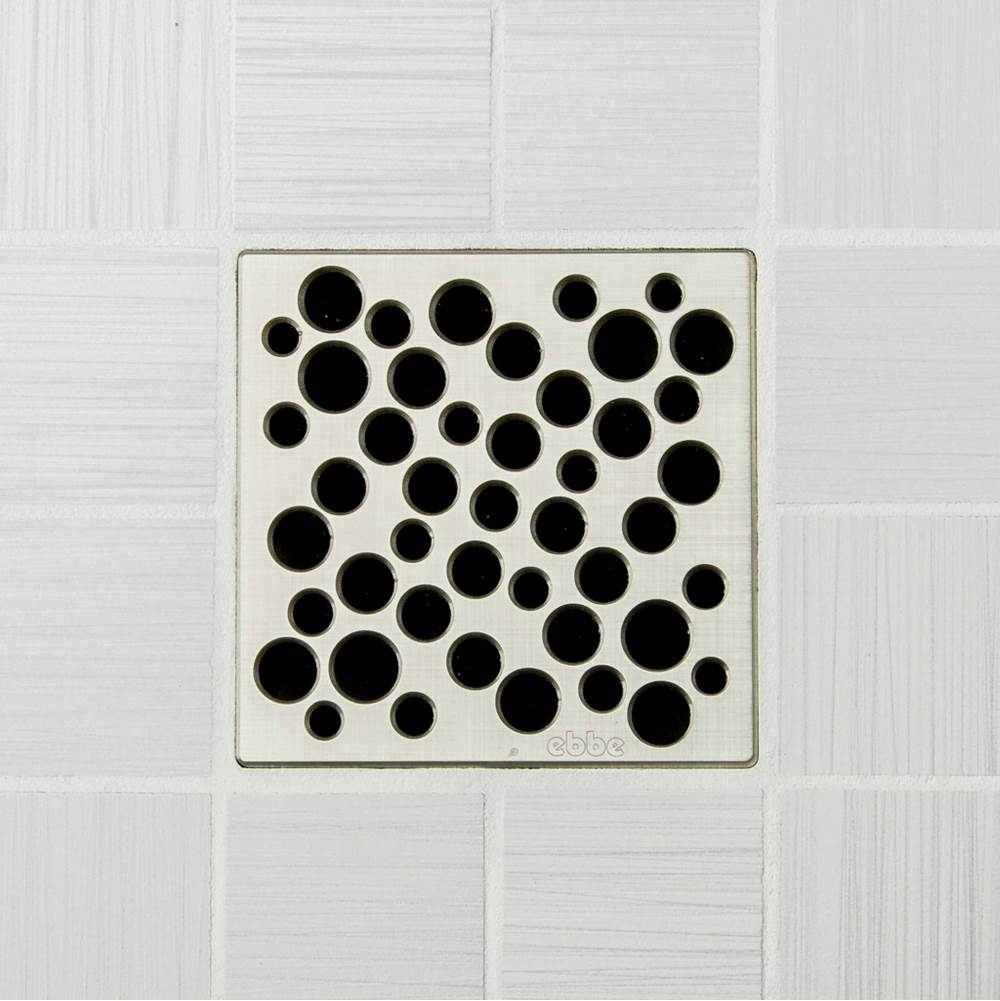 Ebbe BUBBLES - Brushed Nickel - Unique Drain Cover