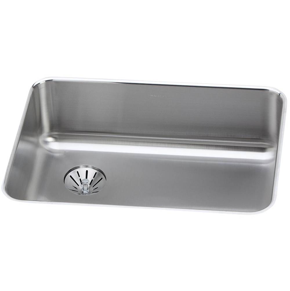Elkay Lustertone Classic Stainless Steel 25-1/2'' x 19-1/4'' x 8'', Single Bowl Undermount Sink with Left Perfect Drain