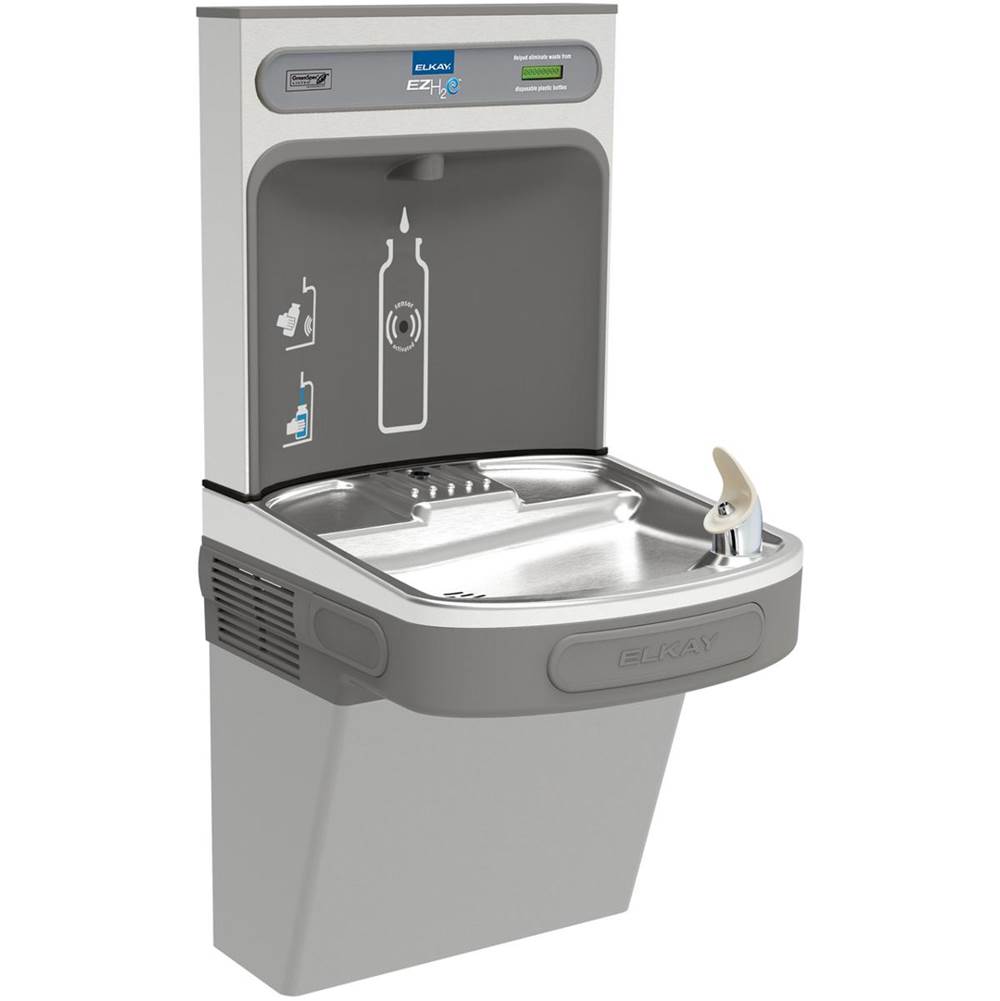 Elkay ezH2O Bottle Filling Station with Single ADA Cooler, Non-Filtered Non-Refrigerated Light Gray