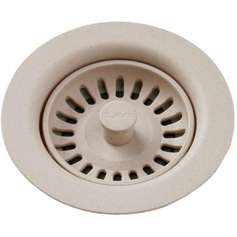 Elkay Polymer Drain Fitting with Removable Basket Strainer and Rubber Stopper Putty