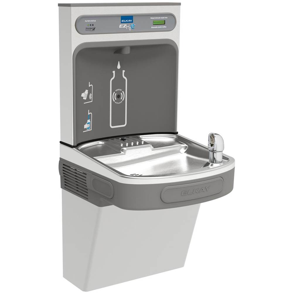 Elkay ezH2O Bottle Filling Station with Single ADA Vandal-Resistant Cooler, Filtered Non-Refrigerated Stainless