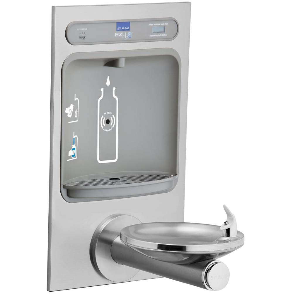 Elkay ezH2O Bottle Filling Station with Integral SwirlFlo Fountain, Filtered Non-Refrigerated Stainless