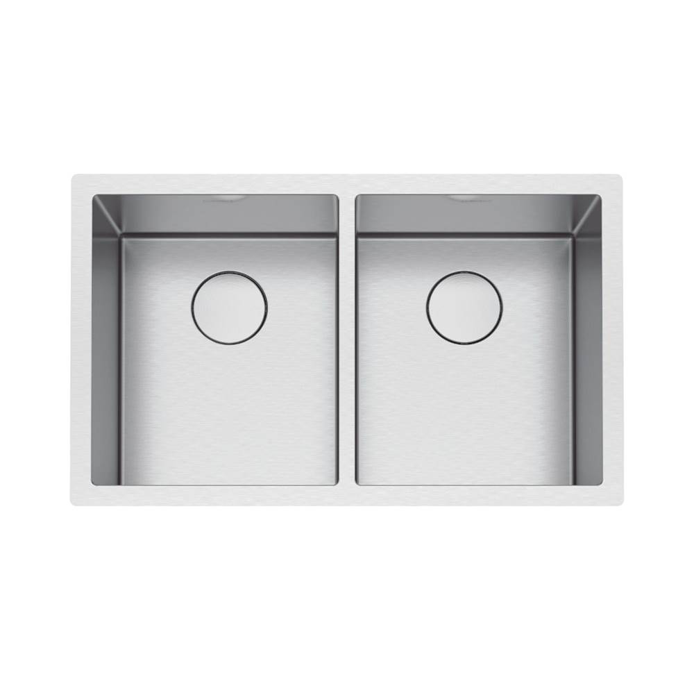 Franke Professional 2.0 31.5-in. x 19.5-in. 16 Gauge Stainless Steel Undermount Double Bowl Kitchen Sink - PS2X120-14-14