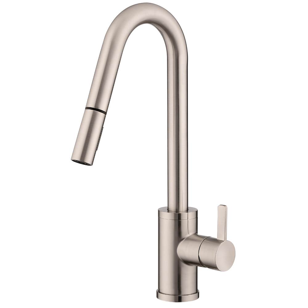 Gerber Plumbing Amalfi 1H Pull-Down Kitchen Faucet w/SnapBack Retraction 1.75gpm Stainless Steel