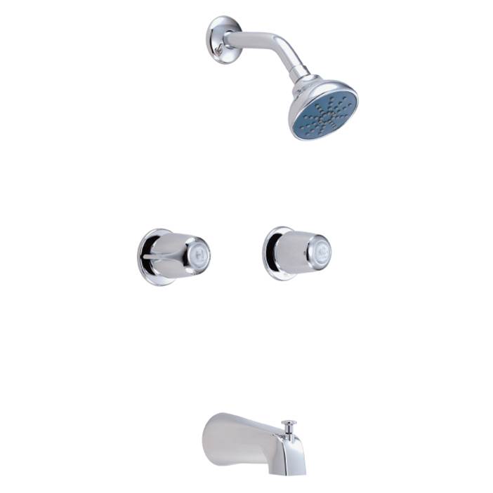 Gerber Plumbing Gerber Classics Two Handle Threaded Escutcheon Tub & Shower Fitting with Sweat Connections 1.75gpm Chrome