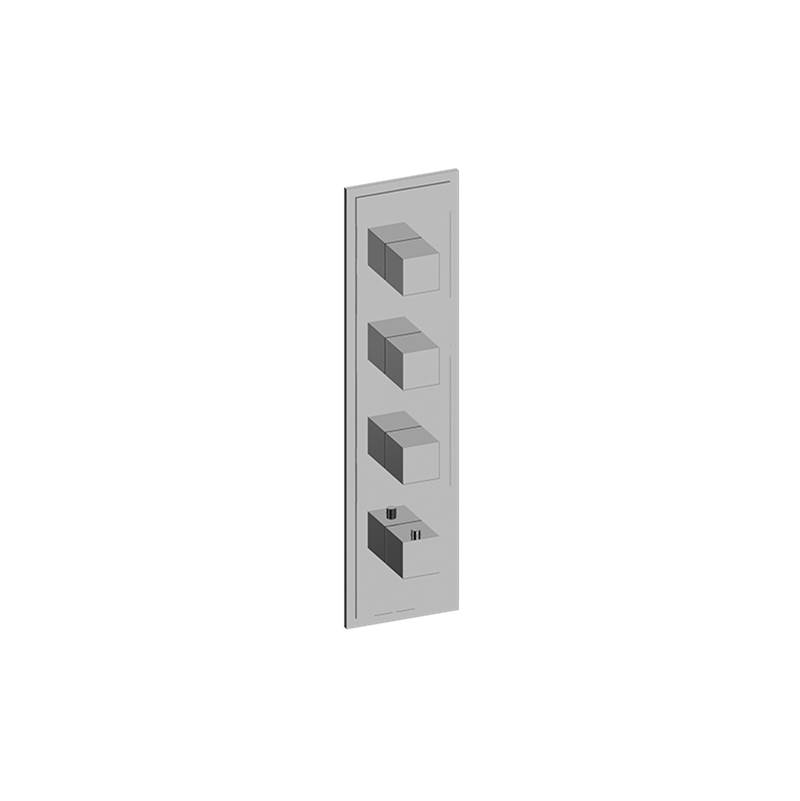 Graff M-Series Transitional Square 4-Hole Trim Plate with Square Handles (Vertical Orientation)