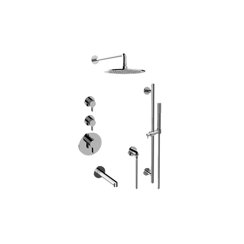 Graff M-Series Thermostatic Shower System Tub and Shower with Handshower (Rough & Trim)