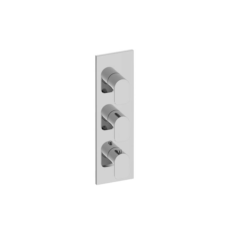 Graff M-Series Square Thermostatic 3-Hole Trim Plate and Handle (Trim Only)