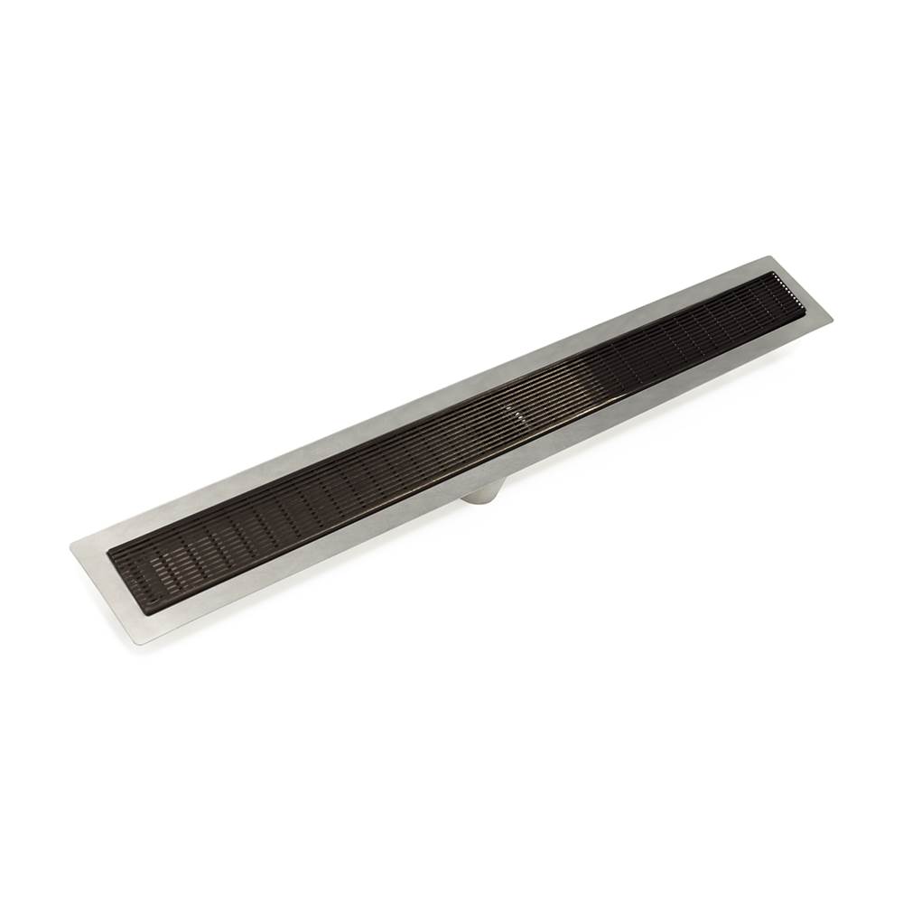 Infinity Drain 60'' FF Series Complete Kit with 2 1/2'' Wedge Wire Grate in Oil Rubbed Bronze