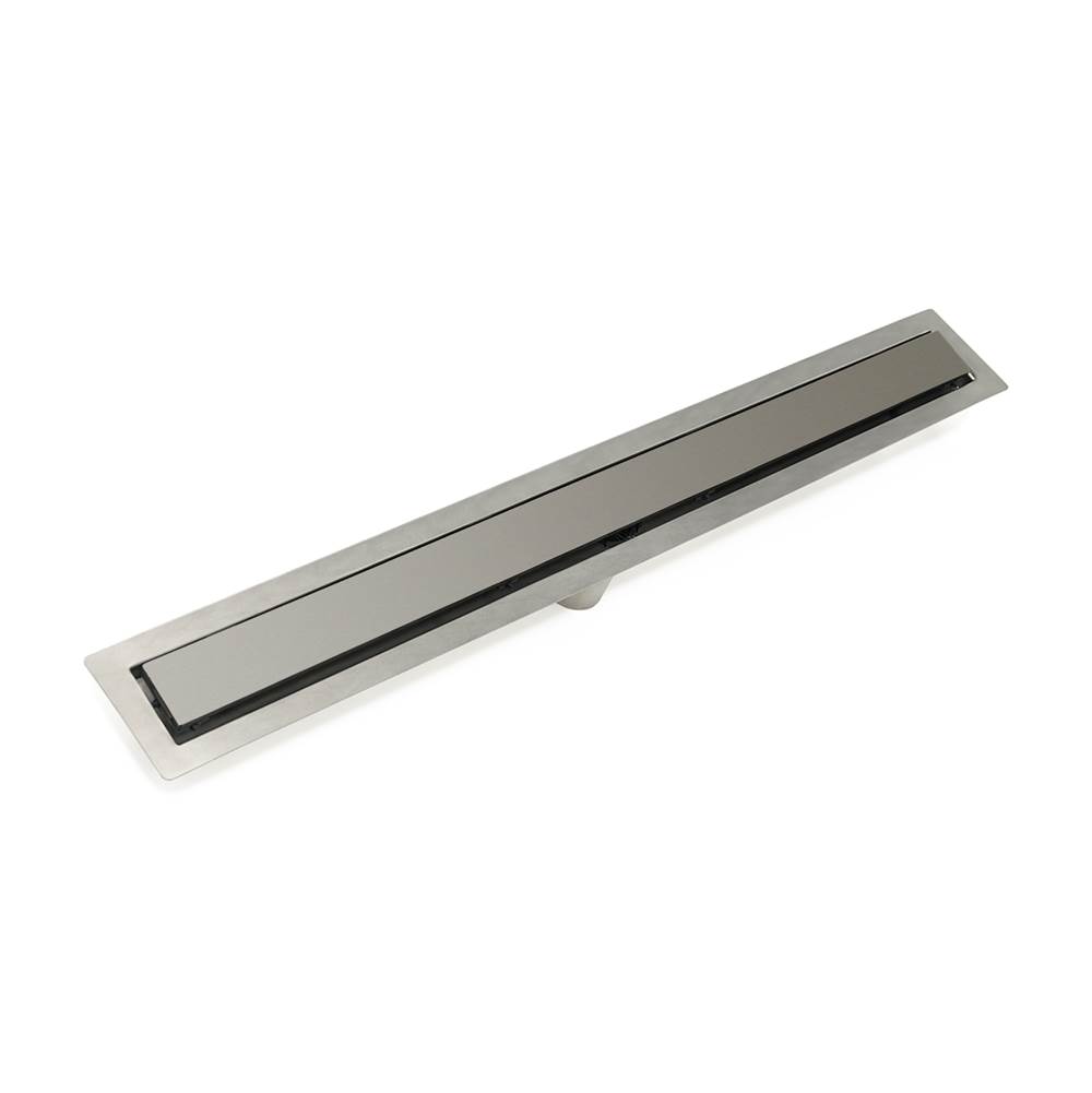 Infinity Drain 60'' FF Series Complete Kit with 2 1/2'' Solid Grate in Satin Stainless