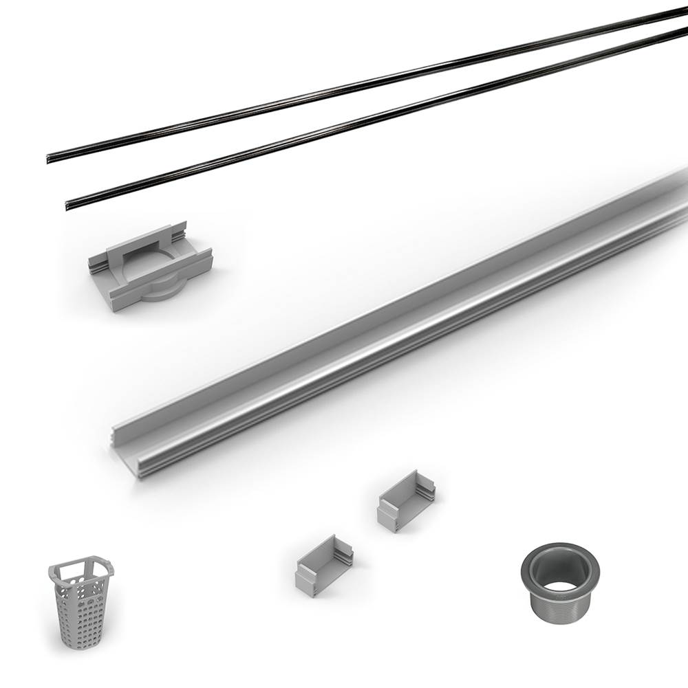 Infinity Drain 72'' Rough Only Kit for S-LAG 38 and S-LT 38 series. Includes PVC Components and Channel Trim