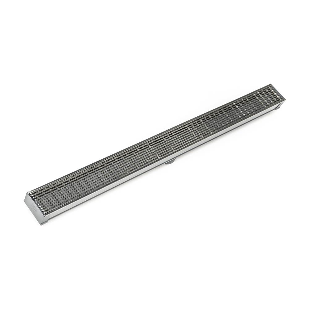 Infinity Drain 60'' S-PVC Series Complete Kit with 2 1/2'' Wedge Wire Grate in Satin Stainless