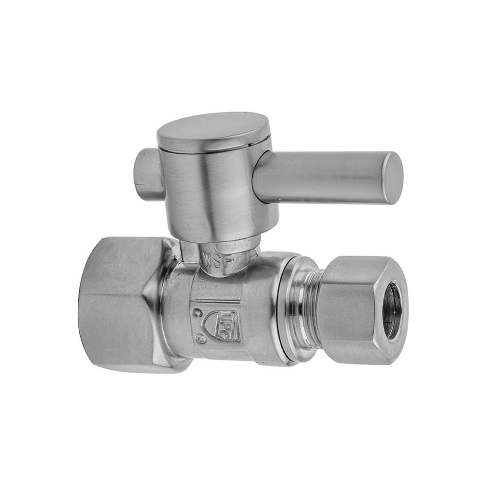 Jaclo Quarter Turn Straight Pattern 3/8'' IPS x 3/8'' O.D. Supply Valve with Contempo Lever Handle