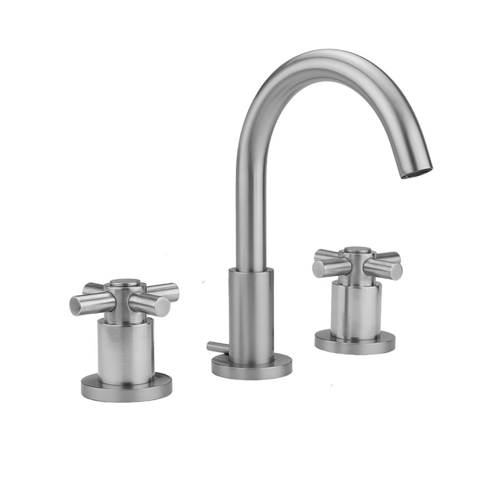 Jaclo Uptown Contempo Faucet with Round Escutcheons & Contempo High Cross Handles- 1.2 GPM