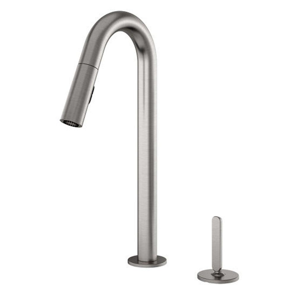 Home Refinements by Julien Pull-Down Faucet W/ Remote Lever Apex, Brushed Nickel
