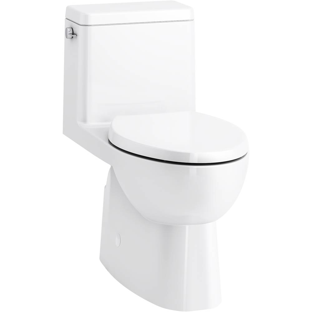 Kohler Reach™ Comfort Height® One-piece compact elongated 1.28 gpf chair height toilet with Quiet-Close™ seat