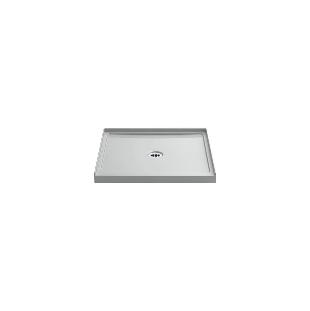 Kohler Rely 36-in x 34-in Single-Threshold Shower Base with Center Drain, Ice Grey