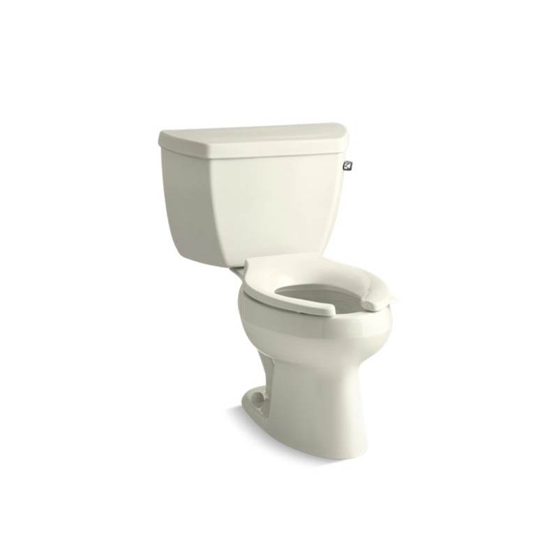 Kohler Wellworth® Classic Two-piece elongated 1.28 gpf toilet with right-hand trip lever and tank cover locks