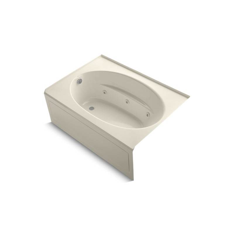 Kohler Windward® 60'' x 42'' alcove whirlpool with integral apron and left-hand drain