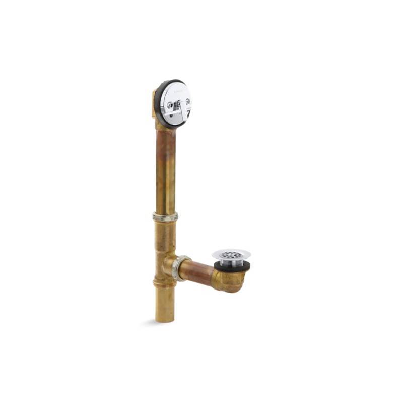 Kohler Swiftflo™ 1-1/2'' adjustable drain, 17-gauge brass, for 14'' to 16'' baths