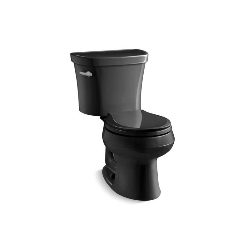 Kohler Wellworth® Classic Two-piece round-front 1.28 gpf toilet with tank cover locks