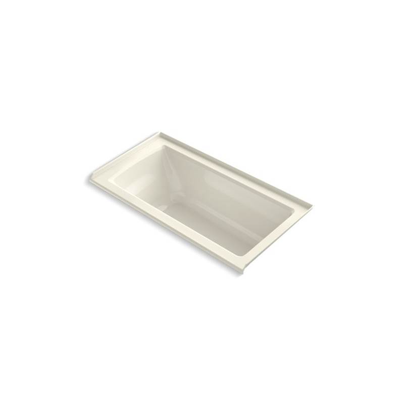 Kohler Archer® 60'' x 30'' alcove bath with Bask® heated surface, integral flange, and right-hand drain
