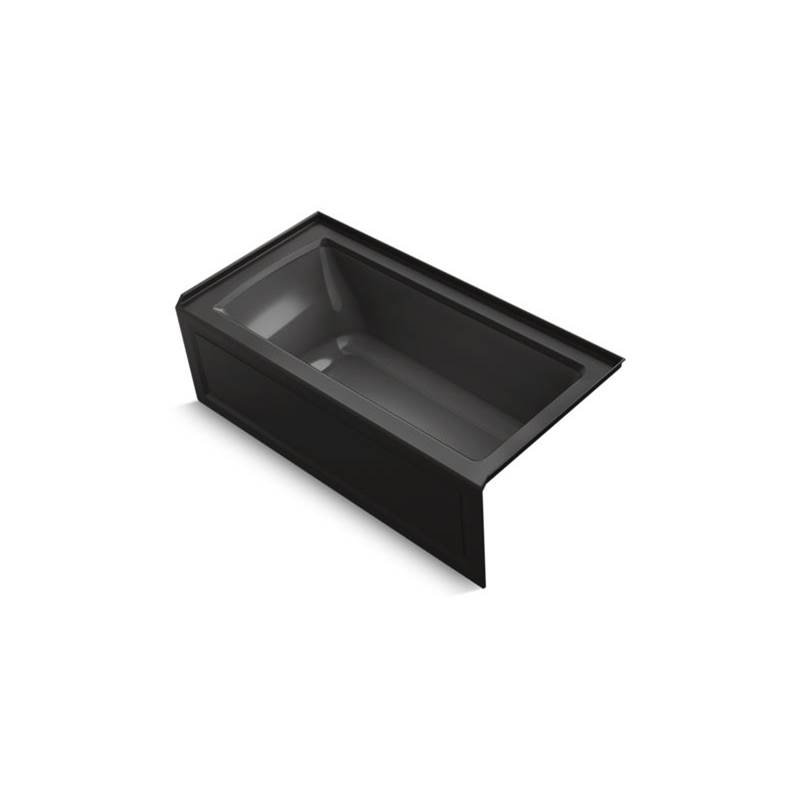 Kohler Archer® 60'' x 30'' alcove bath with Bask® heated surface, integral apron, integral flange, and right-hand drain