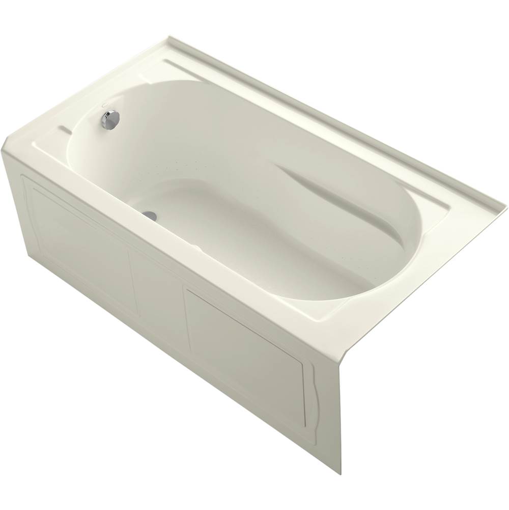 Kohler Devonshire® 60'' x 32'' Heated BubbleMassage™ air bath, alcove, left drain