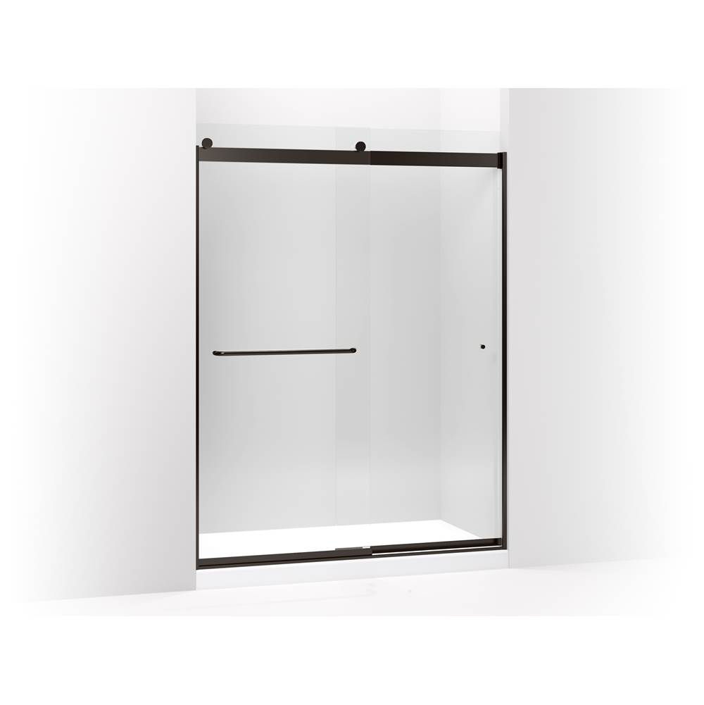 Kohler Luxstone Frameless Sliding Shower Door 78 in. H X 56-5/8 - 59-5/8 in. W With 5/16 in. Thick Crystal Clear Glass