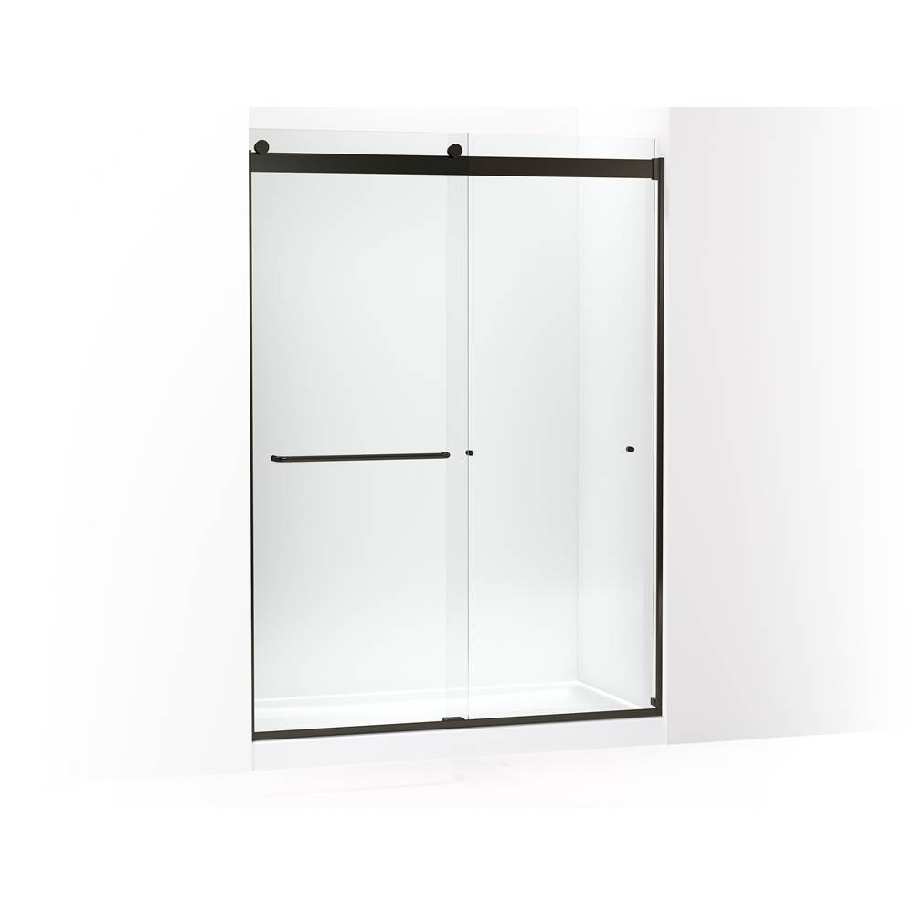 Kohler Luxstone Sliding Shower Door 82 in. H X 56-5/8 - 59-5/8 in. W With 5/16 in. Thick Crystal Clear Glass