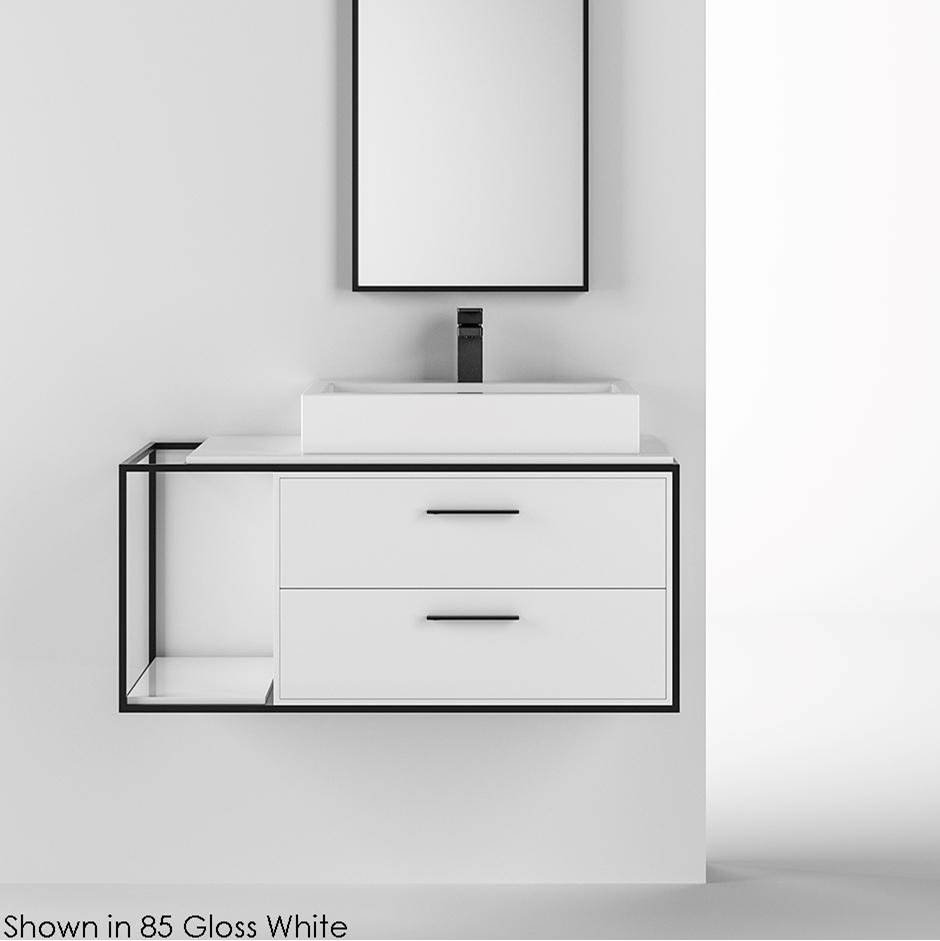 Lacava Cabinet of wall-mount under-counter vanity LIN-VS-36R  with sink on the right