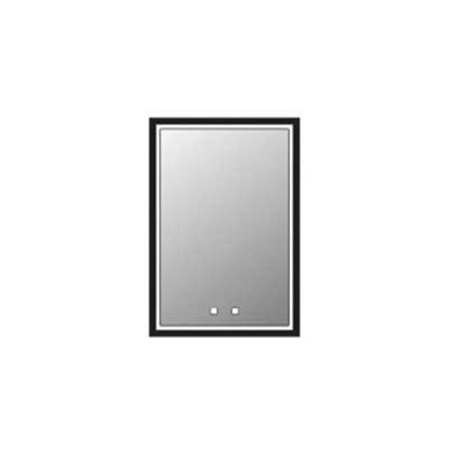 Madeli Illusion Lighted Mirrored Cabinet , 20X30''-Left Hinged-Recessed Mount, Pol. Chrome Frame-Lumen Touch+, Dimmer-Defogger-2700/4000 Kelvin