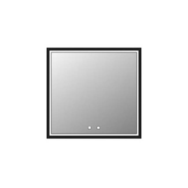 Madeli Illusion Lighted Mirrored Cabinet , 30X30''-Left Hinged-Recessed Mount, Brus. Nickel Frame-Lumen Touch+, Dimmer-Defogger-2700/4000 Kelvin