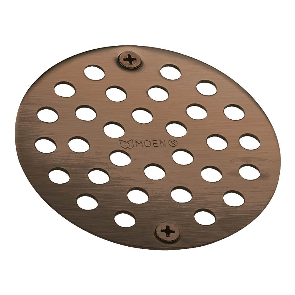 Moen 4-Inch Screw-In Shower Strainer Drain Cover, Oil Rubbed Bronze