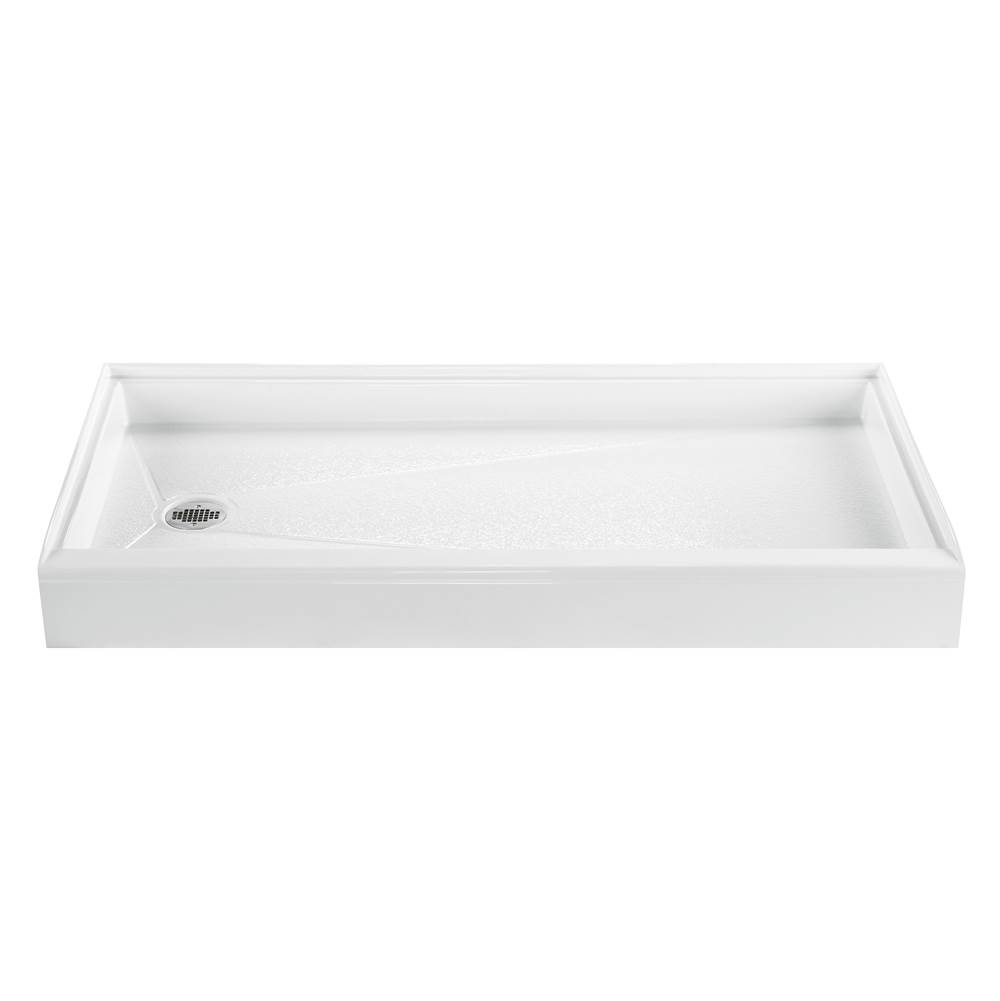 MTI Baths 6032 Acrylic Cxl Lh Drain 3-Sided Integral Tile Flange - Biscuit