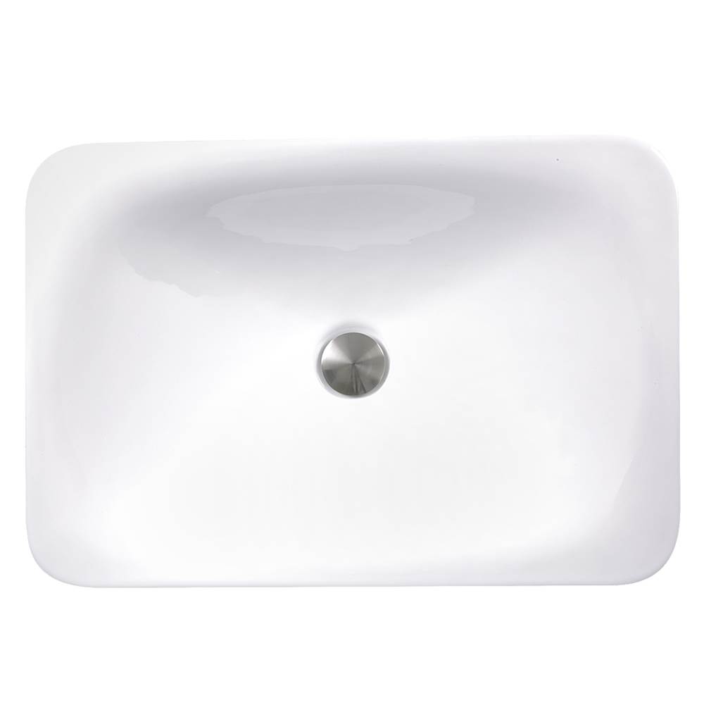 Nantucket Sinks 21 Inch Rectangular Drop-In Ceramic Vanity Sink
