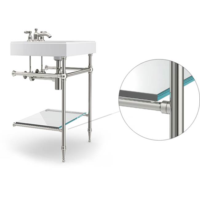 Palmer Industries Shelf Support Low Profile in Polished Chrome