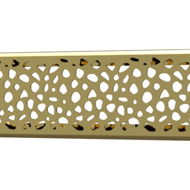Quick Drain Drain Cover Stones 18In Polished Gold