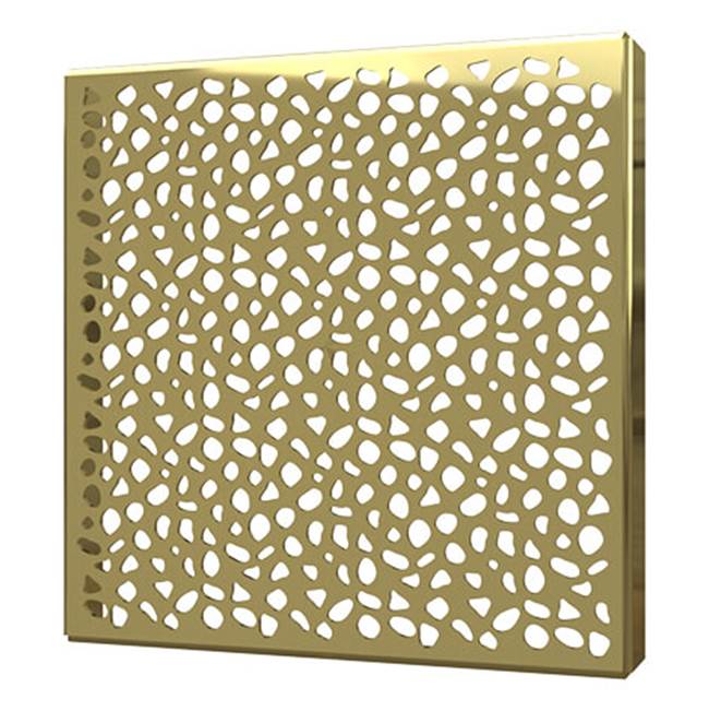 Quick Drain Square Drain Cover 5In Stones Polished G