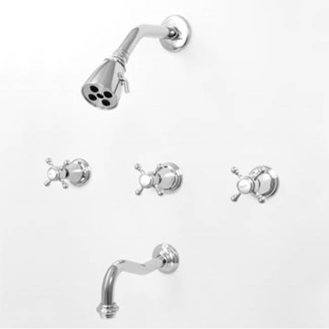 Sigma 3 Valve Tub & Shower Set TRIM (Includes HAF and Wall Tub Spout) ST. MICHEL POLISHED BRASS PVD .40