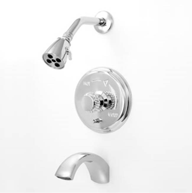Sigma Pressure Balanced Tub & Shower Set Trim (Includes Haf And Wall Tub Spout) Seville Satin Copper .28