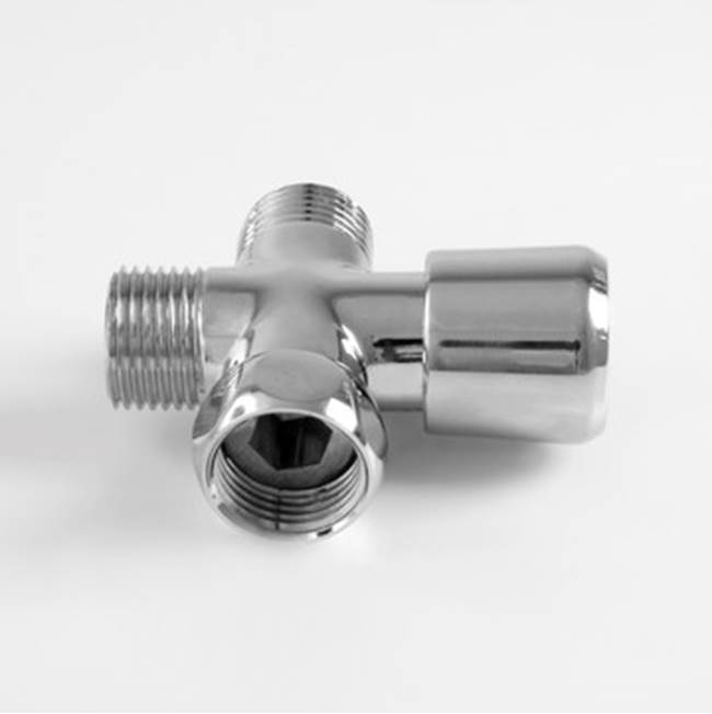 Sigma Push Pull diverter for Exposed Shower Neck 1/2'' NPT. Swivels and diverts water Handshower Wands CHROME .26