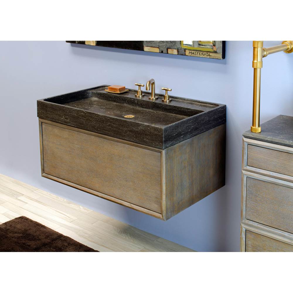 Stone Forest Ventus Bath Sink, 36'', With Faucet Deck.  Specify Faucet Drilling If Required.