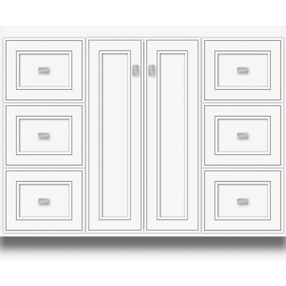 Strasser Woodenworks 42 X 18 X 34.5 Montlake View Vanity Deco Miter Sat White Sb
